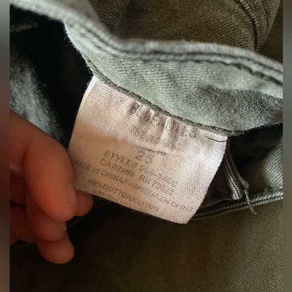 blue notes jeggings size 25, green, cargo style, flattering, skinny pant - Picture 3 of 5